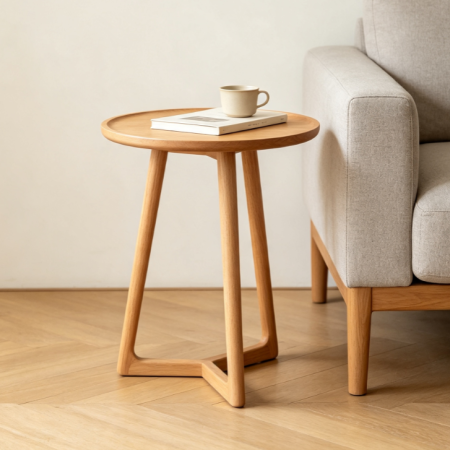 Simple Solid Wood Side Table