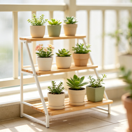 Mini Balcony Plant Stand